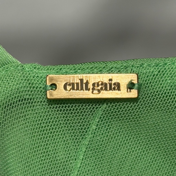 Cult Gaia “Jalina” Ruched Cutout Dress — Green, Size Small - Picture 8 of 11